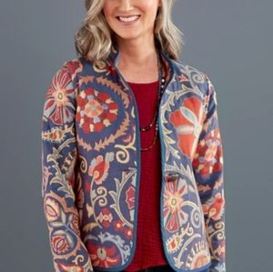 NEW Southwestern Sante Fe Nights Floral Reversable Embroidered Jacket by Trimdin